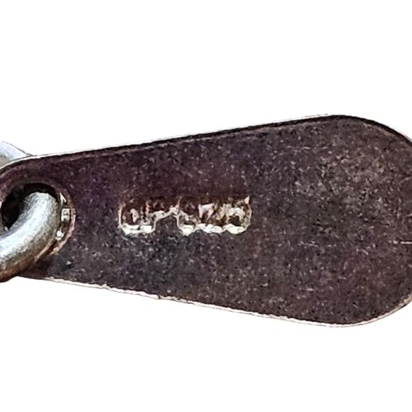 Doug Paulus Apatite Chip Necklace Vintage Signed India DP 925 Toggle Layering - Picture 6 of 8